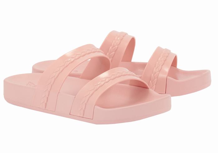 Pink Women Ancient Greek Sandals Meli Slide Sandals | TQG9764AM