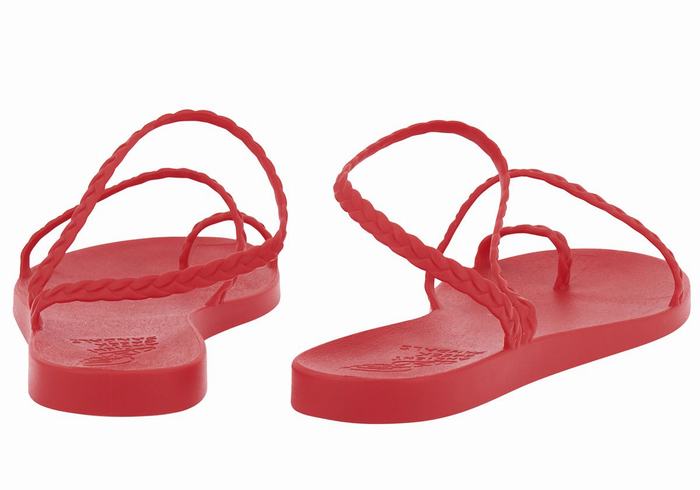 Red Women Ancient Greek Sandals Eleftheria Braided Sandals | WYA7048CV