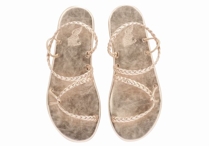 Rose Gold Women Ancient Greek Sandals Maya Braided Sandals | AIH407HI