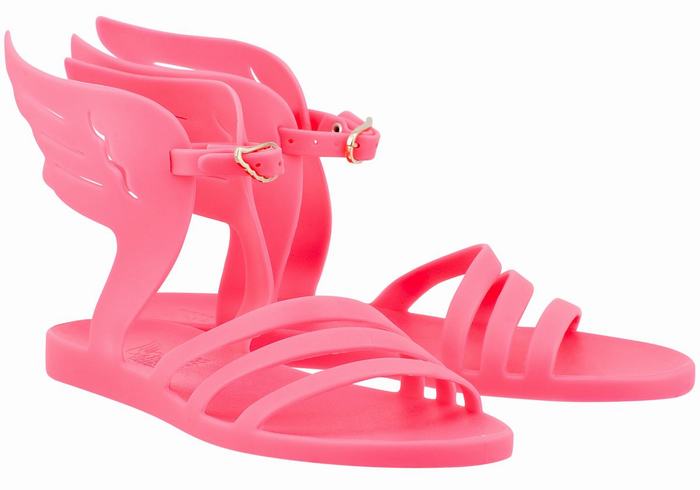 Rose Pink Women Ancient Greek Sandals Ikaria Ankle Strap Sandals | SOB3363JR