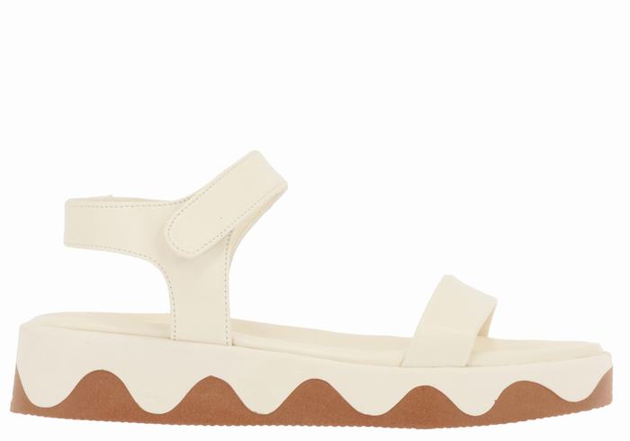 White Brown Women Ancient Greek Sandals Salamina Leather Platform Sandals | WUY5654BJ