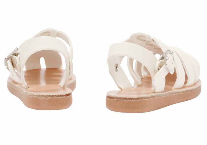 White Kids' Ancient Greek Sandals Little Ektoras Soft Fisherman Sandals | NHN2949UQ