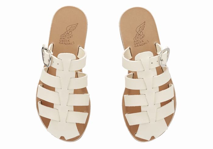 White Kids' Ancient Greek Sandals Little Cosmia Soft Fisherman Sandals | WSD5832IP