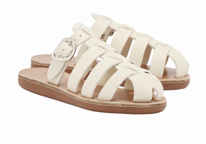 White Kids' Ancient Greek Sandals Little Cosmia Soft Fisherman Sandals | WSD5832IP