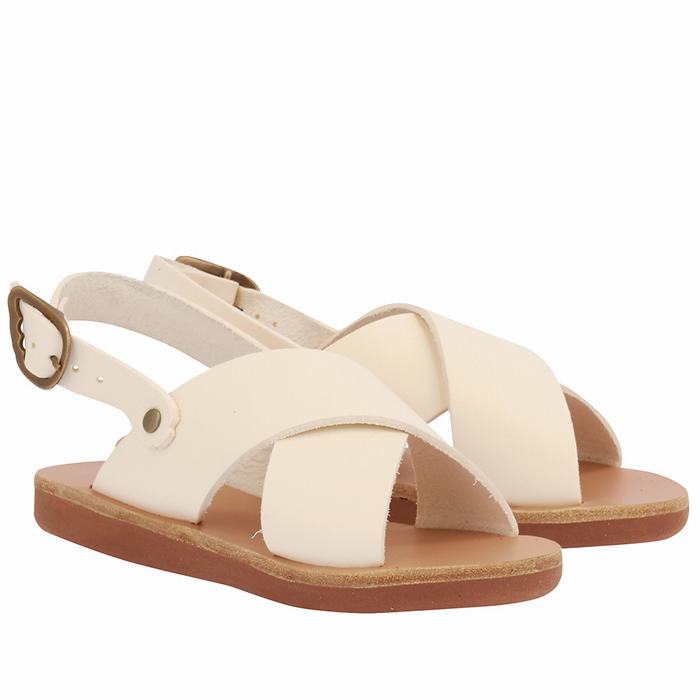 White Kids' Ancient Greek Sandals Little Maria Soft Casual Sandals | VAQ5173SC