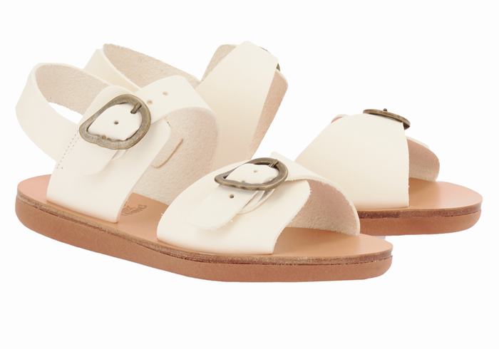 White Kids' Ancient Greek Sandals Little Irini Soft Casual Sandals | FQI6543JM