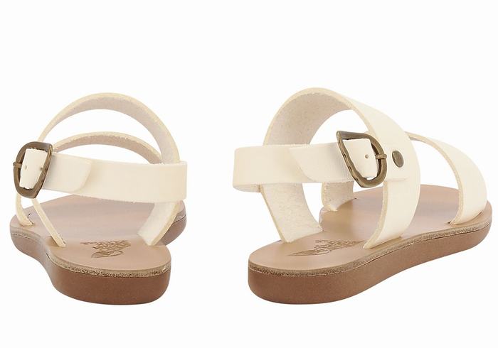 White Kids' Ancient Greek Sandals Little Clio Soft Casual Sandals | DNO1058TP