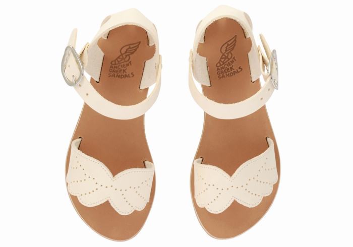 White Kids' Ancient Greek Sandals Little Andromeda Soft Casual Sandals | NWZ4032JM