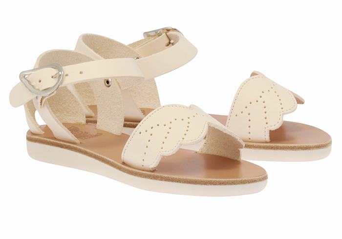 White Kids' Ancient Greek Sandals Little Andromeda Soft Casual Sandals | NWZ4032JM