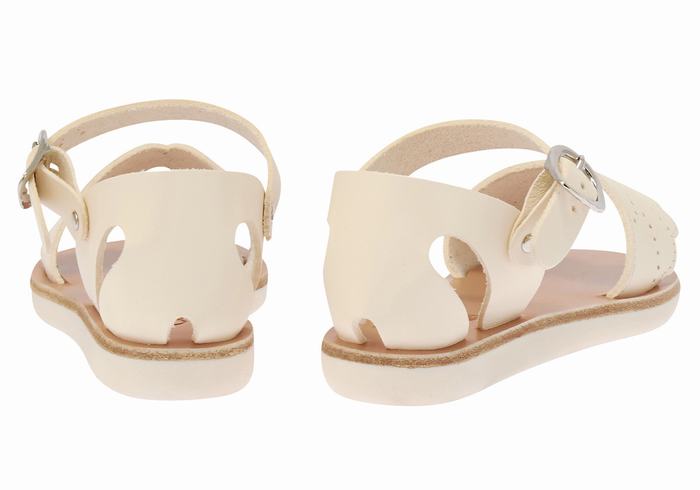 White Kids' Ancient Greek Sandals Little Andromeda Soft Casual Sandals | NWZ4032JM