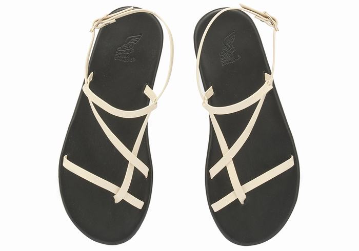 White Women Ancient Greek Sandals Alethea Back-Strap Sandals | RXU7457MV