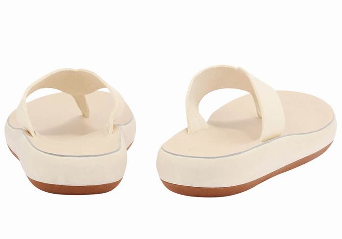 White Women Ancient Greek Sandals Charys Comfort Flip Flops | WML66PU