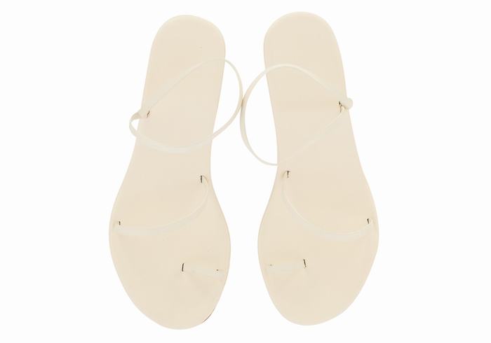 White Women Ancient Greek Sandals Chora Mid Wedge Sandals | TIM9731ZE