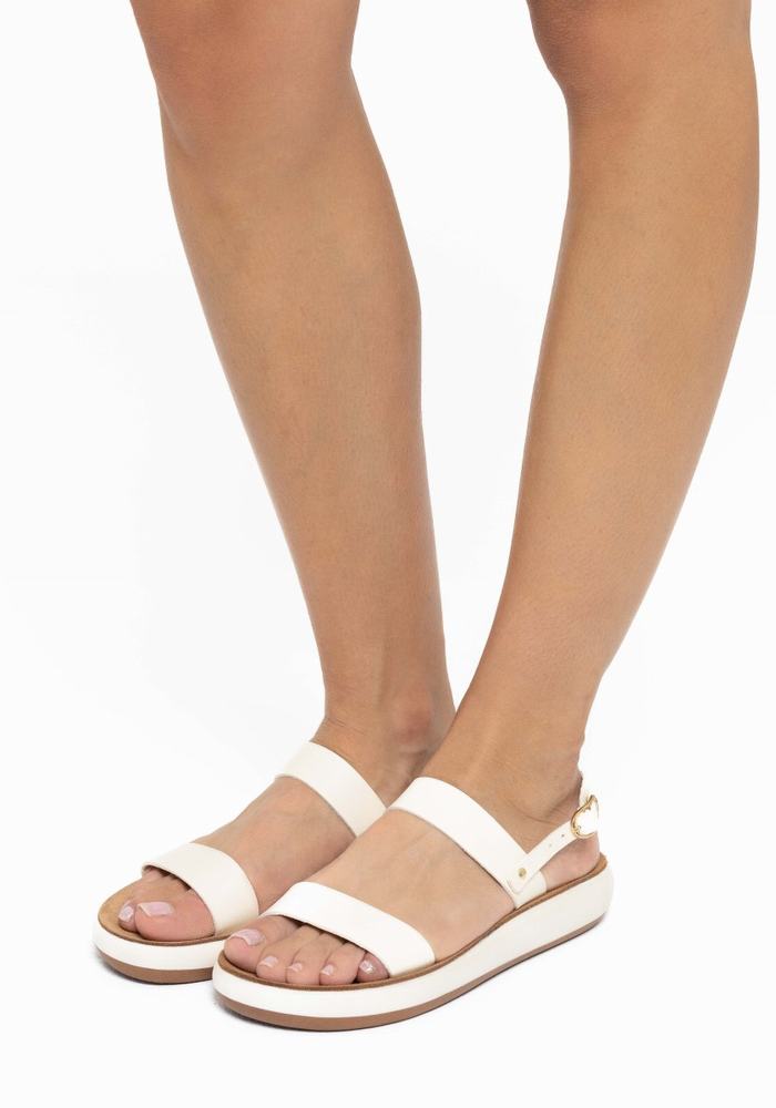 White Women Ancient Greek Sandals Clio Comfort Casual Sandals | SKV4435HY