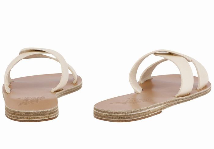 White Women Ancient Greek Sandals Desmos Slide Sandals | EHK914QP