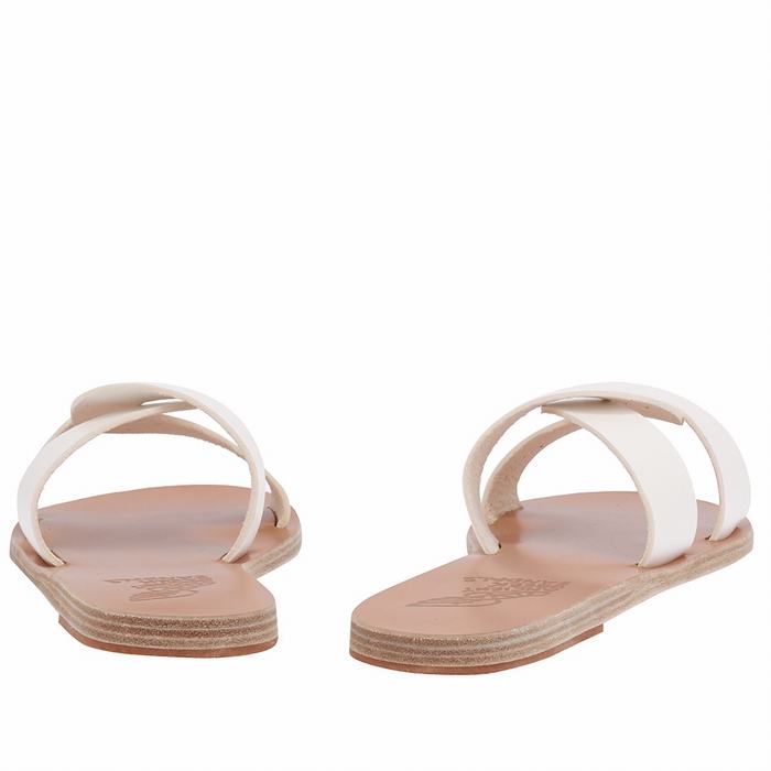 White Women Ancient Greek Sandals Desmos Slide Sandals | QYA9439IW