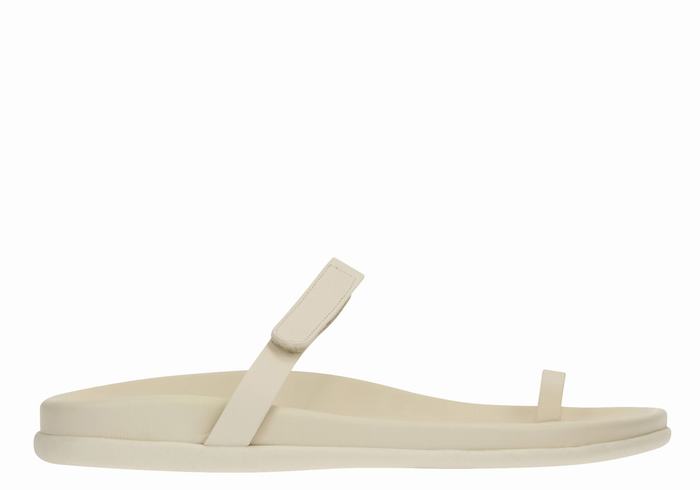 White Women Ancient Greek Sandals Dokos Toe-Post Sandals | NTX8492OY