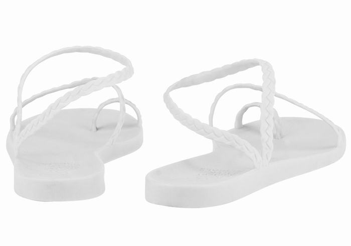 White Women Ancient Greek Sandals Eleftheria Braided Sandals | CPE5363MH