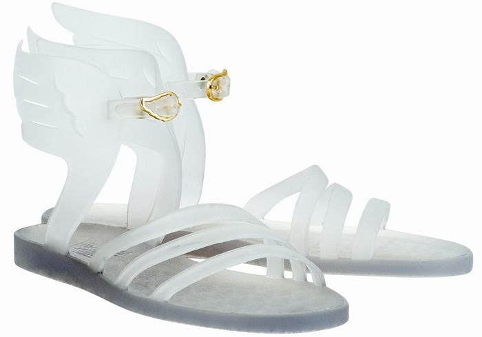 White Women Ancient Greek Sandals Ikaria Ankle Strap Sandals | JSC8048UR