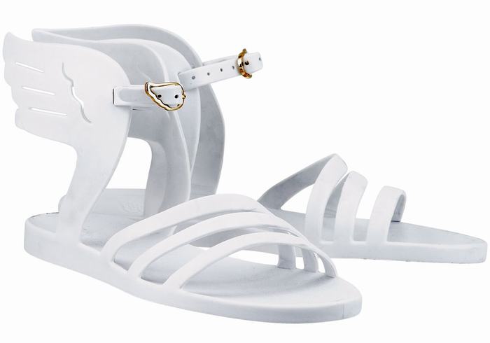 White Women Ancient Greek Sandals Ikaria Ankle Strap Sandals | IUZ2769HL