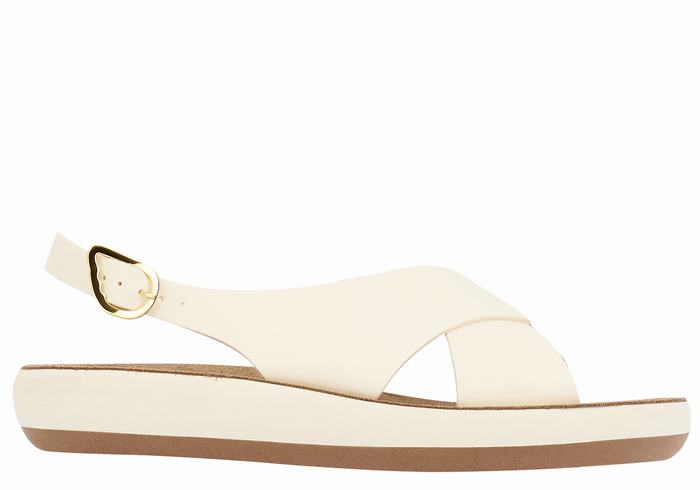 White Women Ancient Greek Sandals Maria Comfort Platform Sandals | GJM321HE