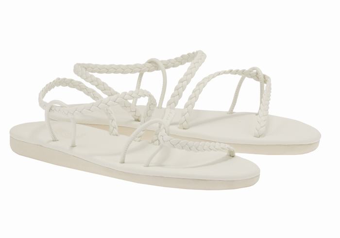 White Women Ancient Greek Sandals Maya Braided Sandals | YIQ235KR