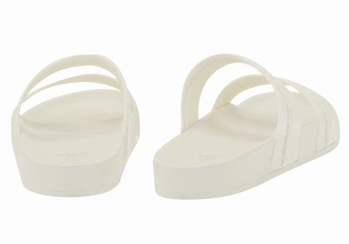 White Women Ancient Greek Sandals Meli Slide Sandals | VXE368JF