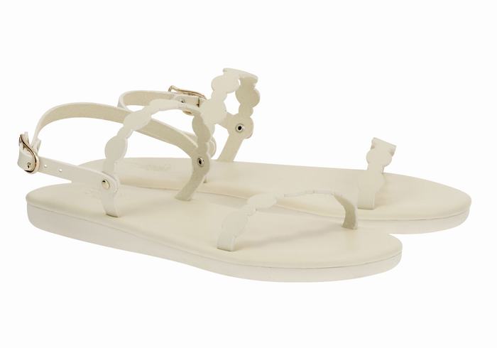 White Women Ancient Greek Sandals Orion Back-Strap Sandals | OTZ7235PY