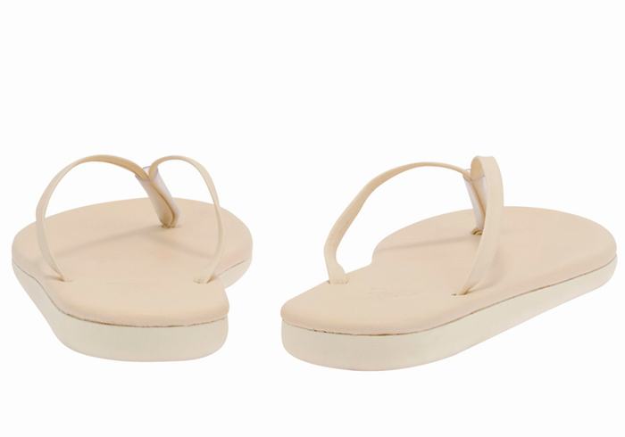 White Women Ancient Greek Sandals Saionara Flip Flops | QQR2092TL