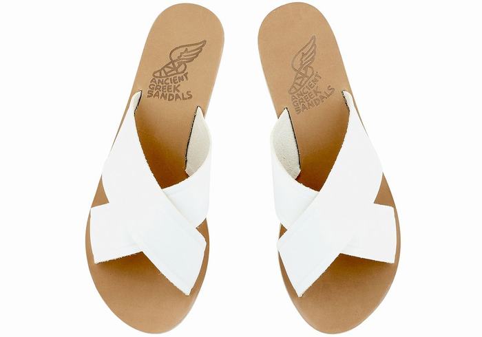 White Women Ancient Greek Sandals Thais Slide Sandals | BAC1573ZR