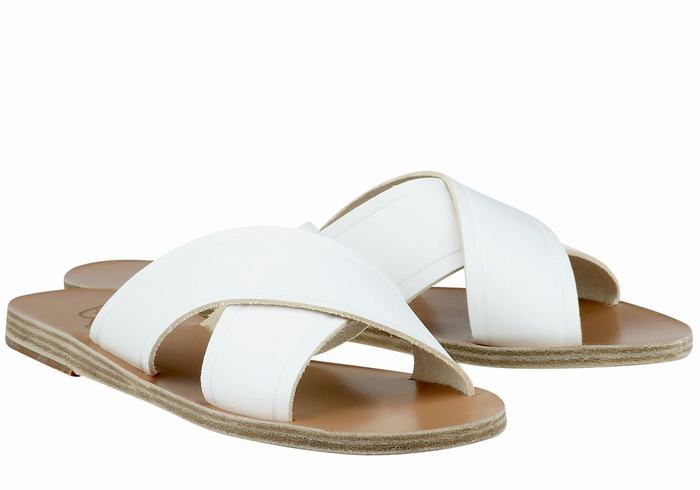 White Women Ancient Greek Sandals Thais Slide Sandals | BAC1573ZR