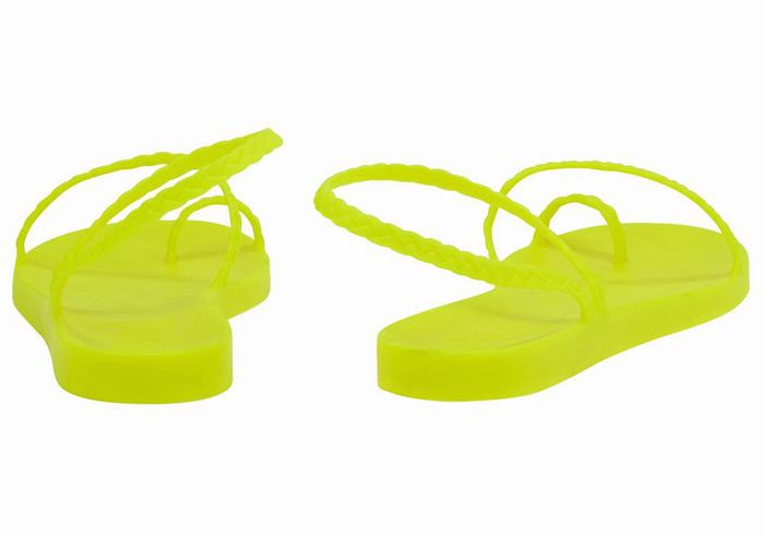 Yellow Women Ancient Greek Sandals Eleftheria Braided Sandals | ZQE8923GC